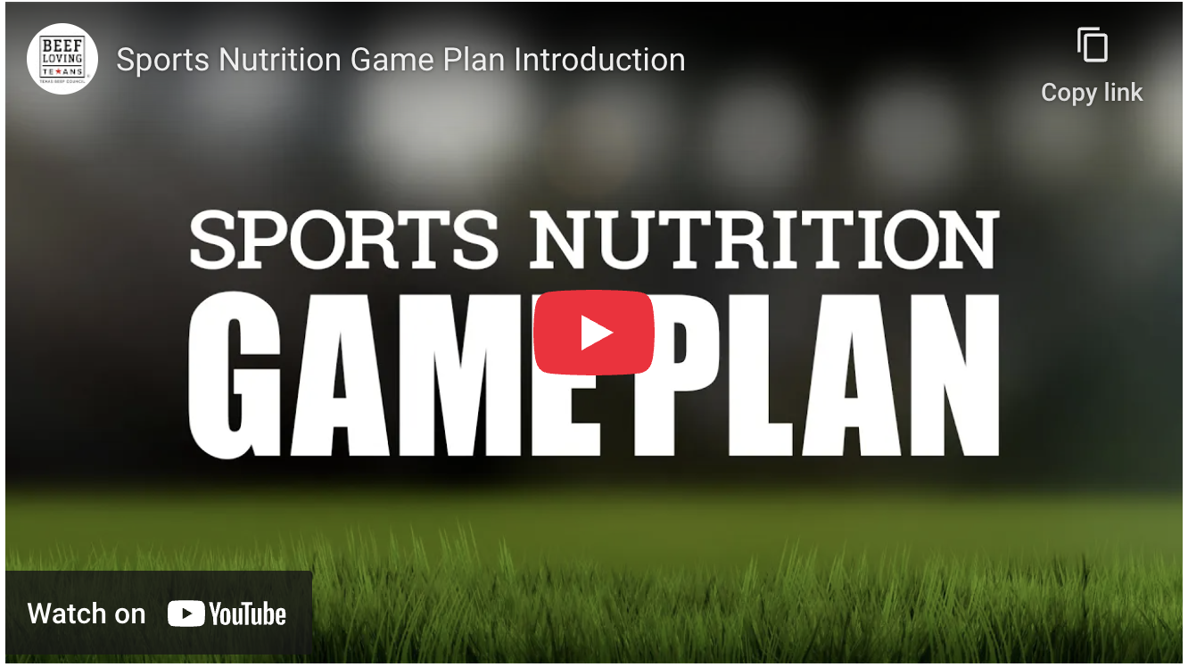 Sports Nutrition Game Plan Video