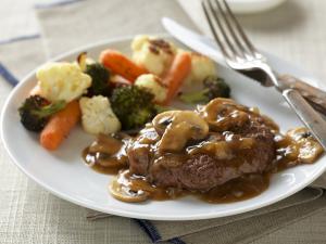 salisbury steak with beef gravy recipe image