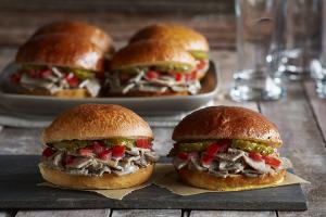 brazilian beef and cheese appetizer sliders recipe image