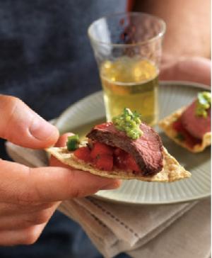 grilled salsa steak appetizer recipe image