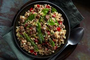 beef & vegetable fried rice recipe image