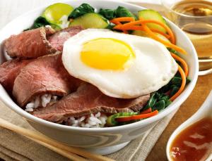 korean style beef and rice bowl recipe image