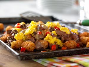 southwestern beef breakfast nachos recipe image