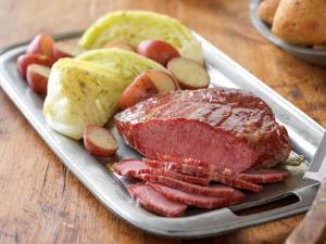 homestyle corned beef with dilled cabbage recipe image