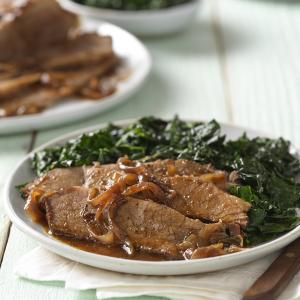 pomegranite braised beef brisket with caramelized onions recipe image