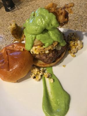 green chile volcano burger recipe image