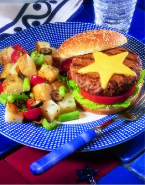 star spangled cheeseburger recipe image