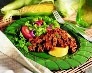 country corn and southwest beef salsa recipe image