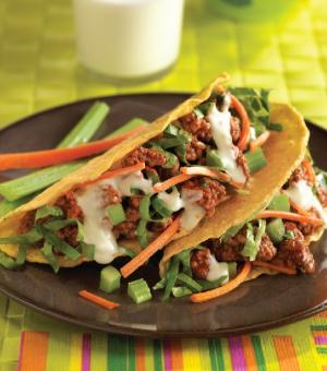 buffalo style beef tacos recipe image