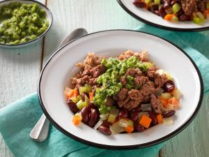 caribbean beef and rice skillet recipe image