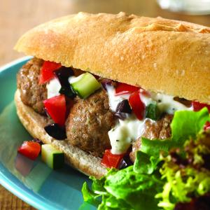greek meatball subs recipe image