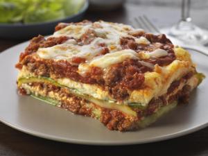 beef and zucchini noodle lasagna recipe image