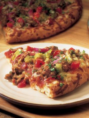 southwest beef and chile pizza recipe image