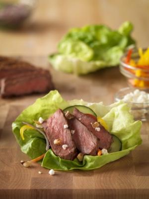inside-out grilled steak salad recipe image