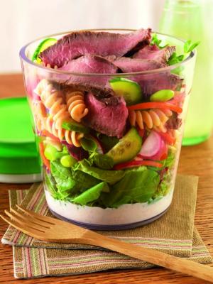 layered beef salad on-the-go recipe image