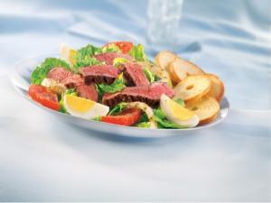 zesty summer steak salad recipe image