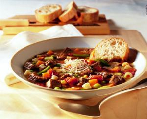 lazy day beef & vegetable soup recipe image