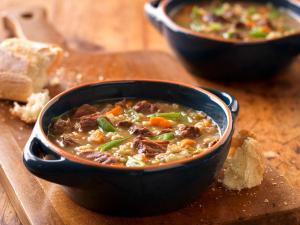 classic beef and barley soup recipe image