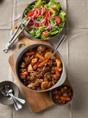 wild mushroom beef stew recipe image