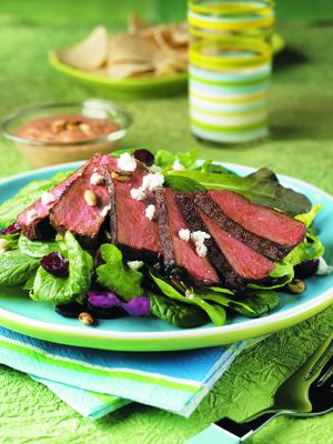 south-of-the-border steak salad with creamy taco dressing recipe image