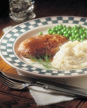 salisbury steak with dilled mashed potatoes recipe image
