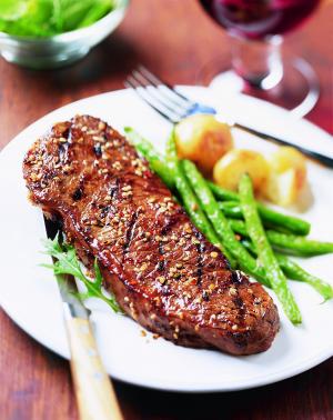 sesame beef steaks recipe image