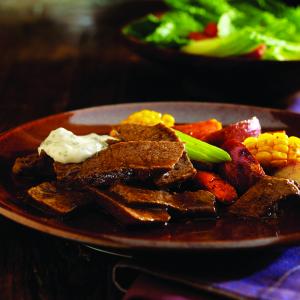 braised beef with lime-cilantro mayonnaise recipe image
