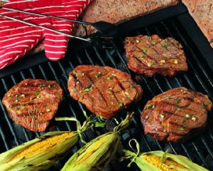 grilled lime-cilantro beef chuck steaks recipe image