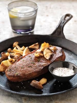 Skillet Steak with Sautéed Wild Mushrooms recipe image