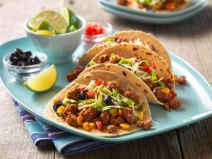 confetti beef tacos recipe image