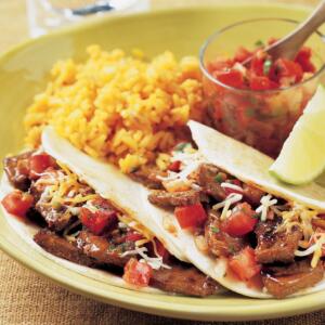 steak street tacos with spicy pico de gallo recipe image